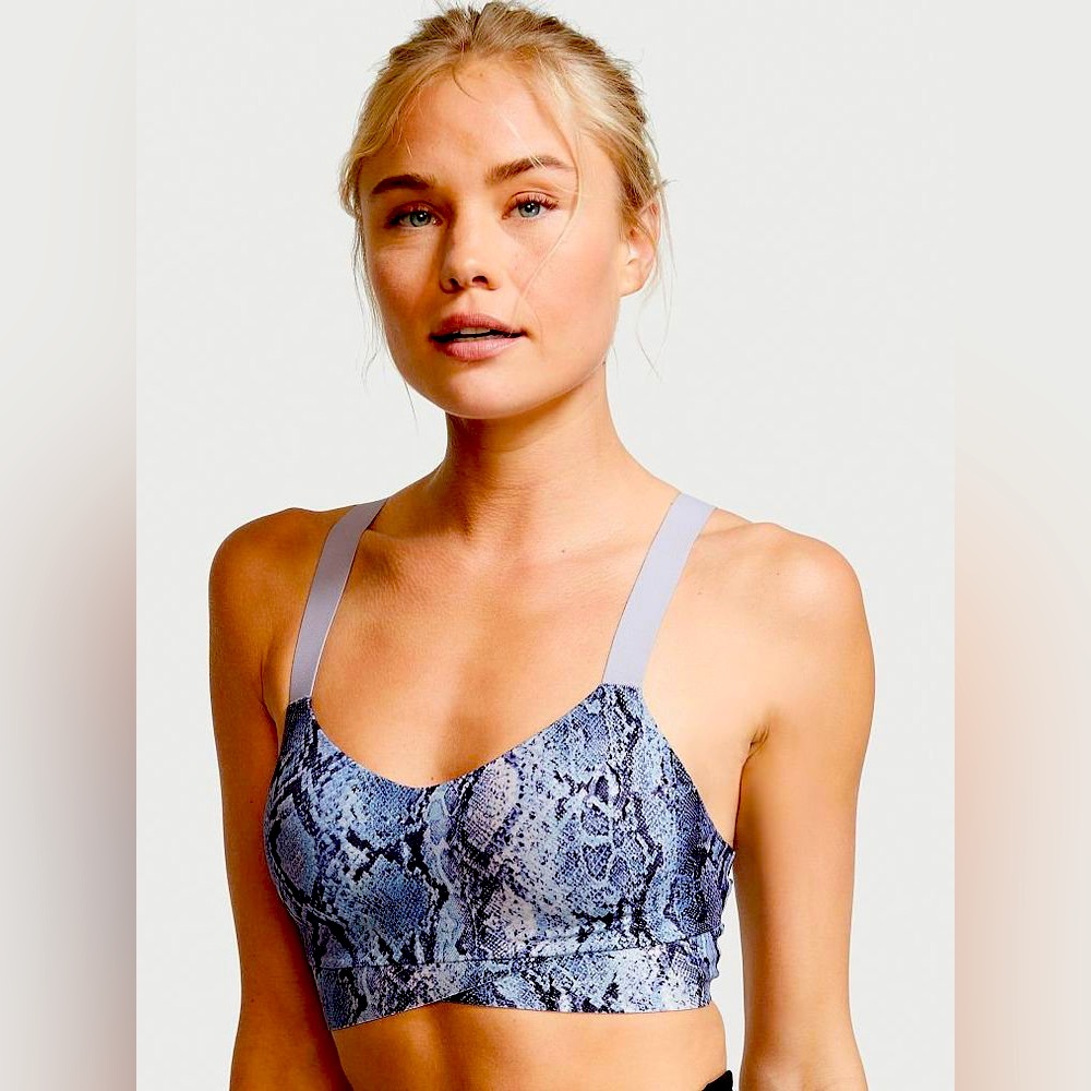 Victoria’s Secret Love Cloud Sport’s Bra - Blue Snakeskin Like New